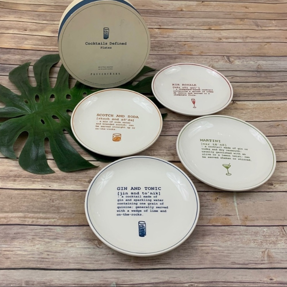 Pottery Barn Cocktails Defined Plates